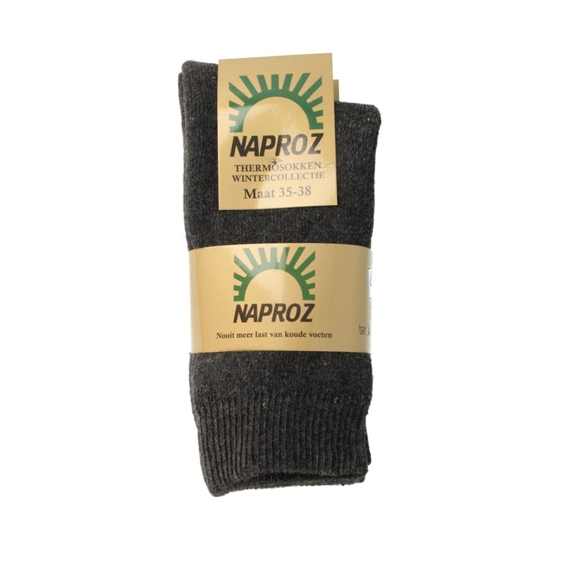 Naproz Thermosocken grau Größe 35-38 (3 Paar)