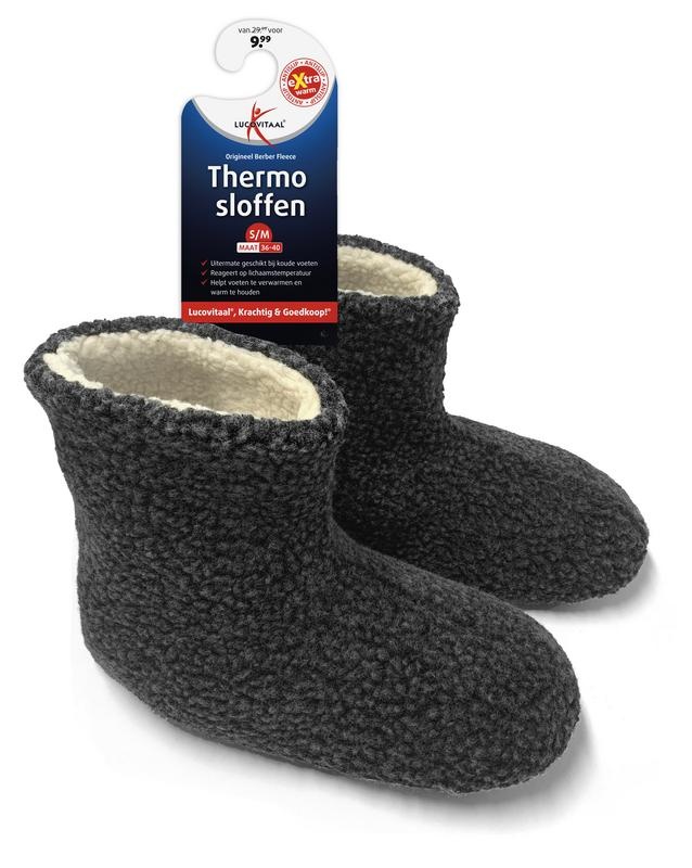 Lucovitaal Thermo Berber-Slipper 36-40 S/M (1 Paar)