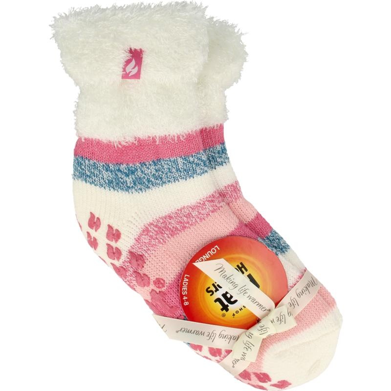 Heat Holders Damen-Loungesocken 4-8 37-42 Cremefarben gestreift (1 Paar)