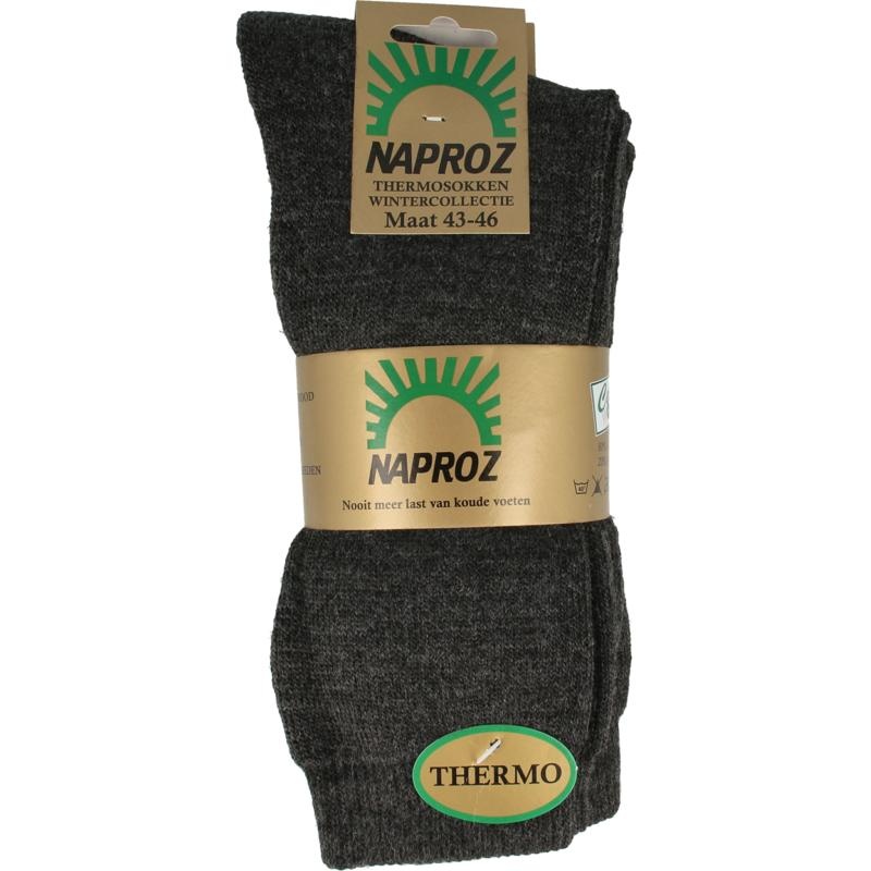 Naproz Thermosocken grau Größe 43-46 (3 Paar)
