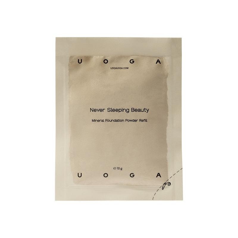 Uoga Uoga Foundation-Puder Never Sleeping Beauty, Nachfüllung (10 Gramm)