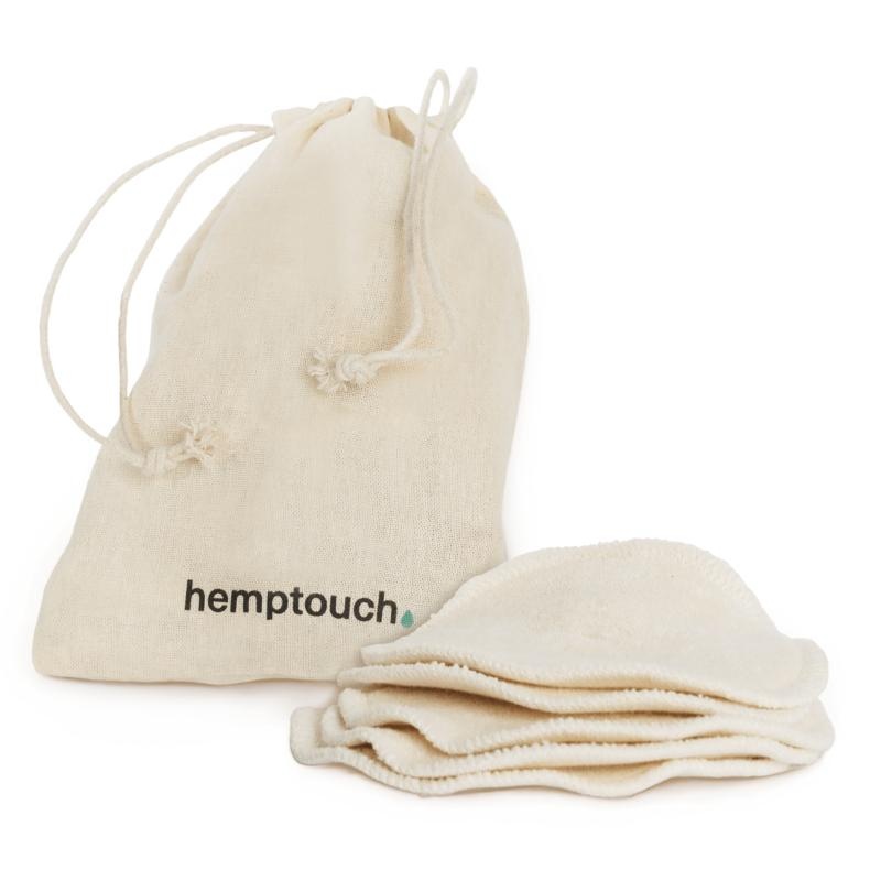 Hemptouch Wiederverwendbare Wattepads + Wäschebeutel (5 Stück)