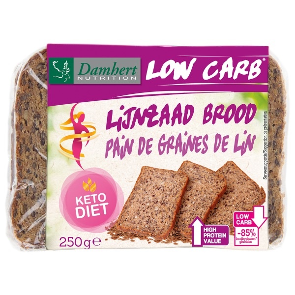 Damhert Leinsamenbrot Low Carb (250 Gramm)