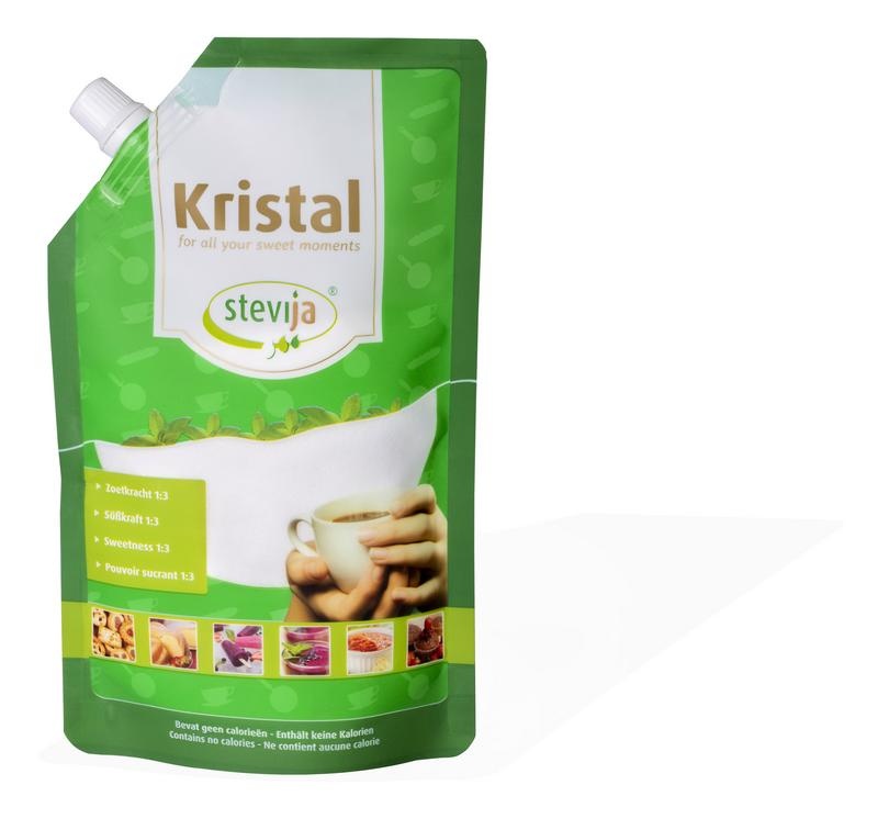 Stevija Stevia-Kristall-Standbodenbeutel (300 Gramm)