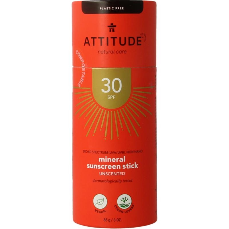 Attitude Attitude Sun Care Sonnenschutzstift plastikfrei SPF30 (85 Gramm)