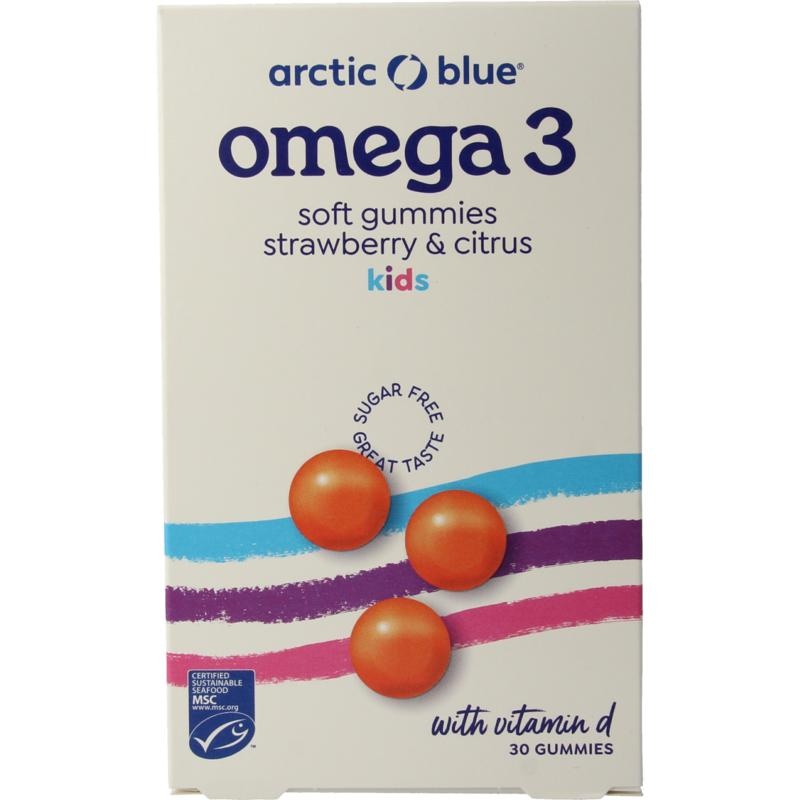 Arctic Blue Omega-3-Gummis DHA, EPA und Vitamin D (30 Gummis)