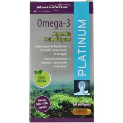 Mannavital Omega-3-Algenöl Platin (60 Caps)