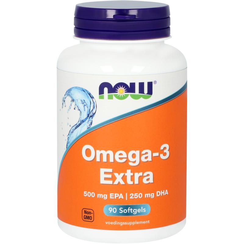 NOW Omega-3 Extra 500 mg EPA 250 mg DHA (90 Caps)