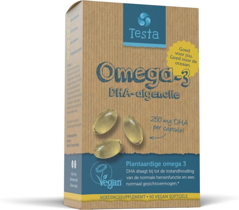 Testa Testa Omega-3-Algenöl 250 mg DHA vegan NL (60 VCaps)