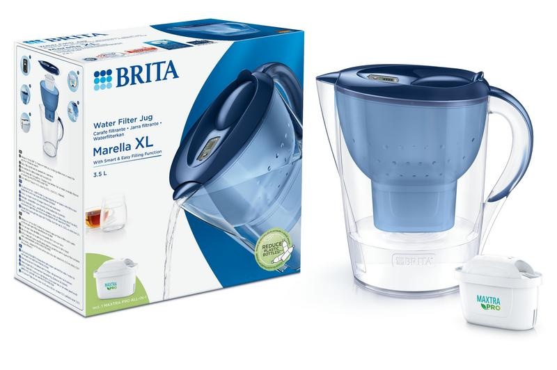Brita Wasserfilterkanne Marella XL blau (1 Set)