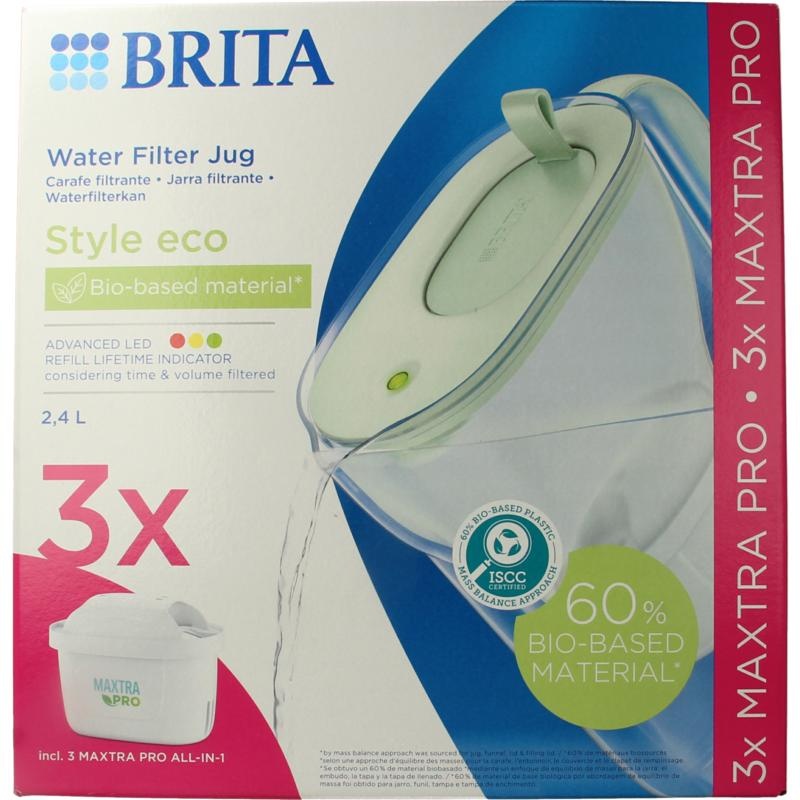 Brita Brita Wasserfilter-Bundle Cool Powder Green + 3 Filter (1 Stück)