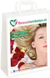 Bewustwinkelen Conscious Shopping Papiertragetasche 26 x 10 x 33 (250 Stück)