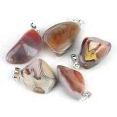 Steinzeug-Achat-Botsuana-Rosa-Anhänger (5 Stück)