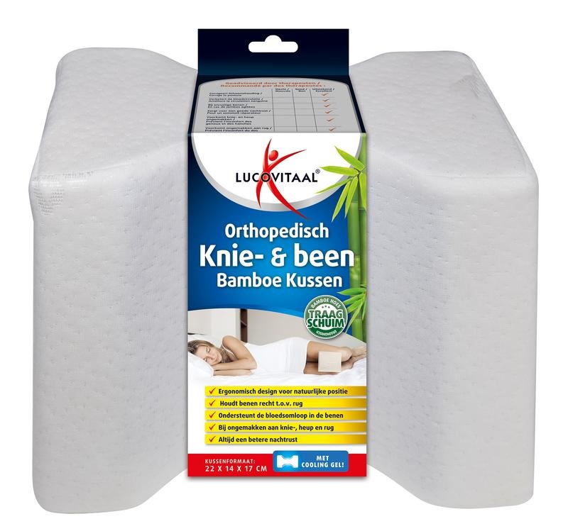 Lucovitaal Bamboo Knie- und Beinkissen (1 Stück)