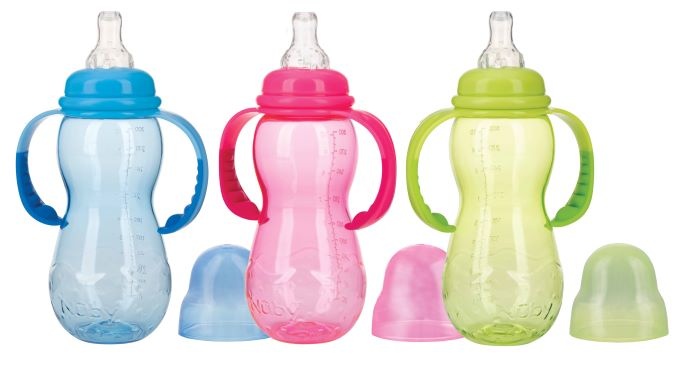 Nuby Bottle Standard 320 Ml tropffreier Sauger, sortiert (1 Stück)