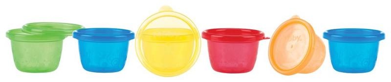Nuby Schüssel mit Deckel 118Ml (6 Stück)