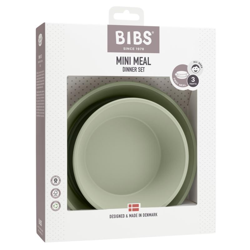 Bibs Lätzchen Baby-Geschirrset salbei (1 Set)