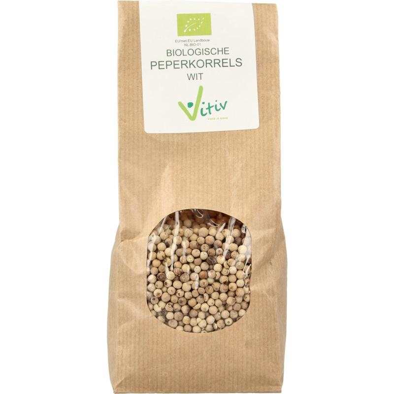 Vitiv Vitiv Weiße Pfefferkörner Bio (250 Gramm)