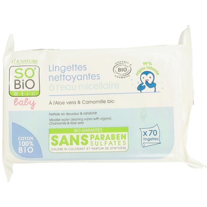 So Bio Etic Baby Feuchttücher Mizellen (70 Stück)