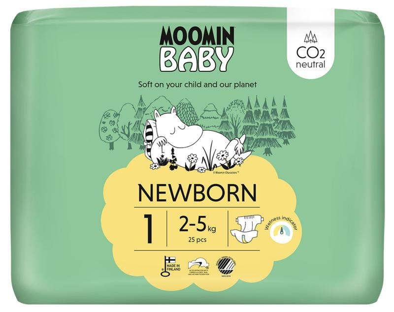 Moomin Mumin Babywindeln Größe 1 (25 Stück)