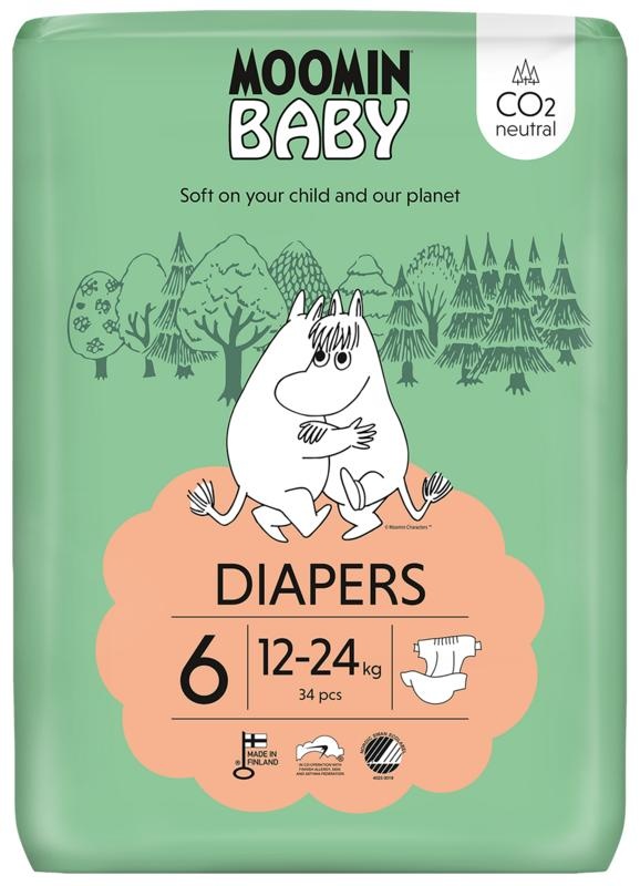 Moomin Mumin Babywindeln Größe 6 (34 Stück)