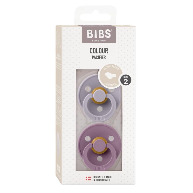 Bibs Lätzchen Schnuller anatomisch Größe 2 fossil/mauve grey (2 Stück)