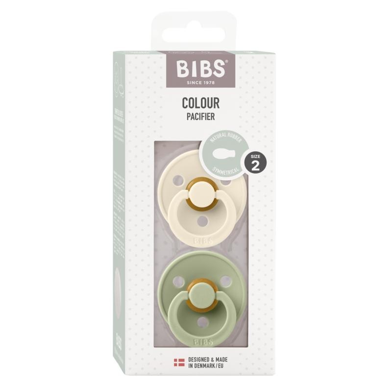 Bibs Bibs Schnuller symmetrisch Größe 2 elfenbein/salbei (2 Stück)