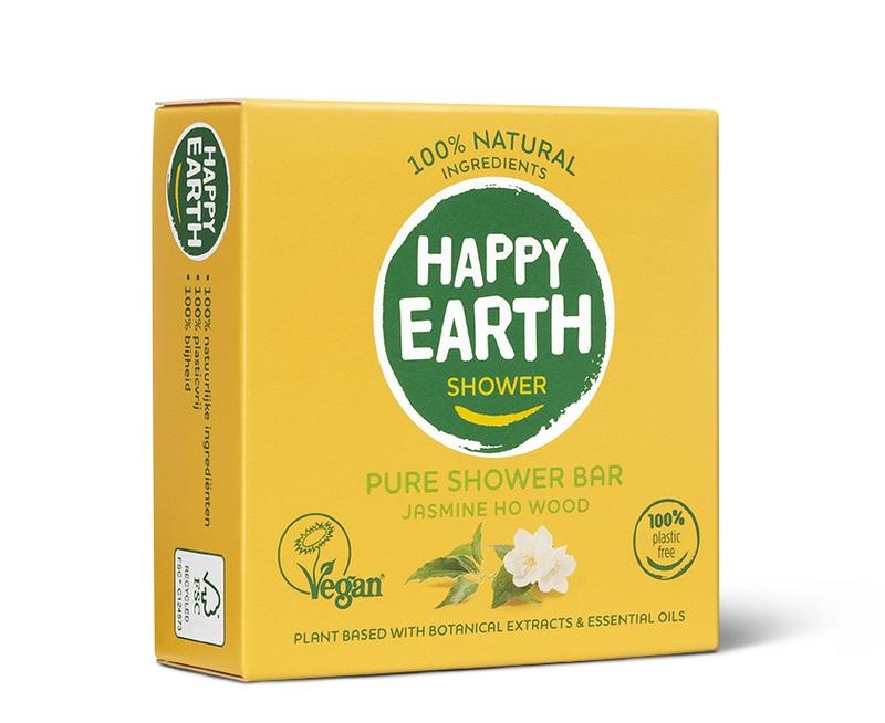 Happy Earth Showerbar Jasmine Ho Wood (90 Gramm)