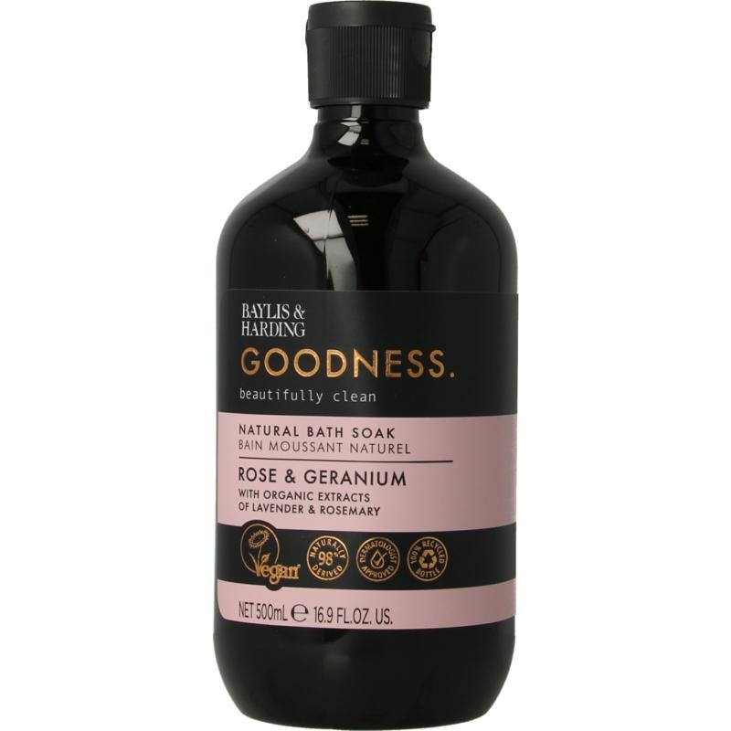 Baylis & Harding Badebad mit wohltuender Rose und Geranie (500 Ml)