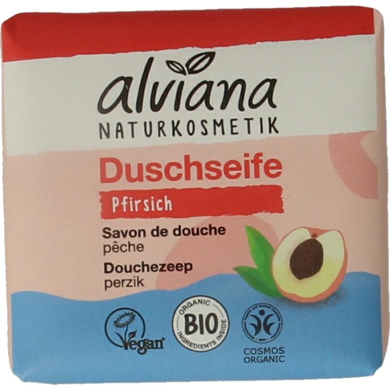 Alviana Duschseife, Körperwaschmittel, Pfirsich (100 Gramm)