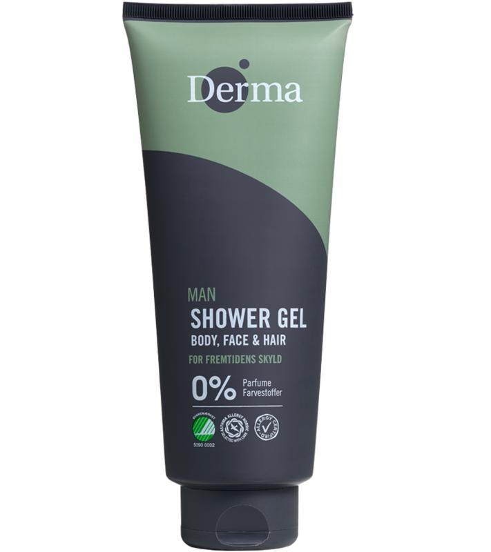 Derma Derma Man Duschgel Körper, Gesicht & Haare (350 Ml)