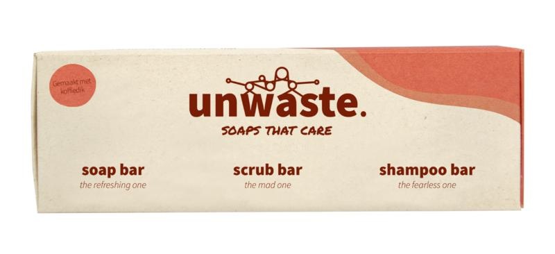 Unwaste Giftset Kaffeeseife Peeling Shampoo (1 Stück)