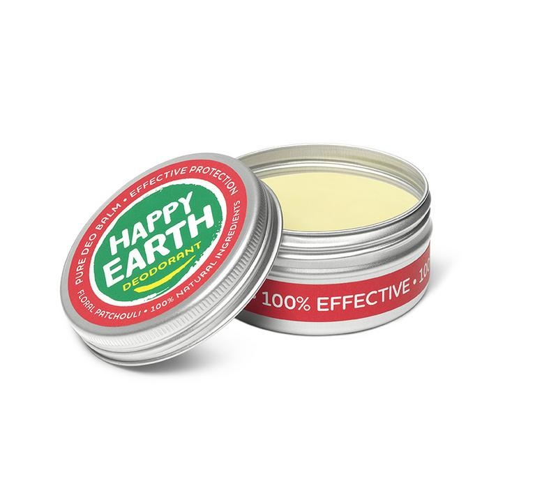 Happy Earth Pure Deo-Balsam mit floralem Patschuli (45 Gramm)