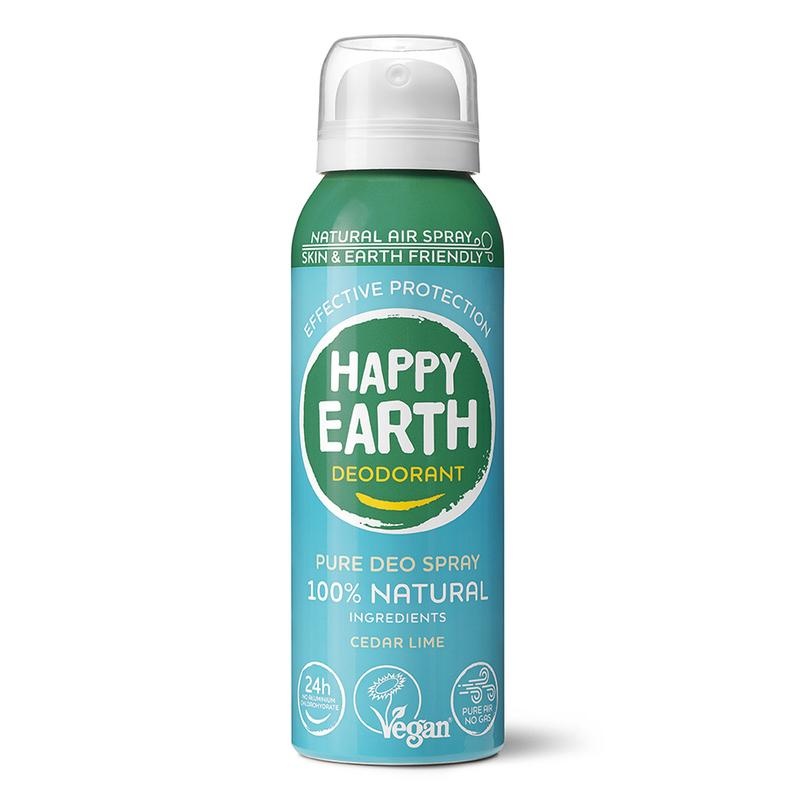 Happy Earth Natural Deodorant Natural Air Spray Zedernkalk (100 Ml)
