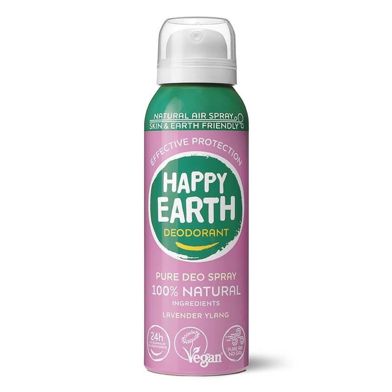 Happy Earth Happy Earth Natural Deodorant Natural Air Spray Lavendel Ylang (100 Milliliter)