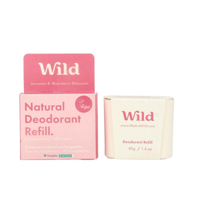 Wild Wild Natural Deodorant Jasmin & Mandarinenblüte Nachfüllpackung (40 Gramm)