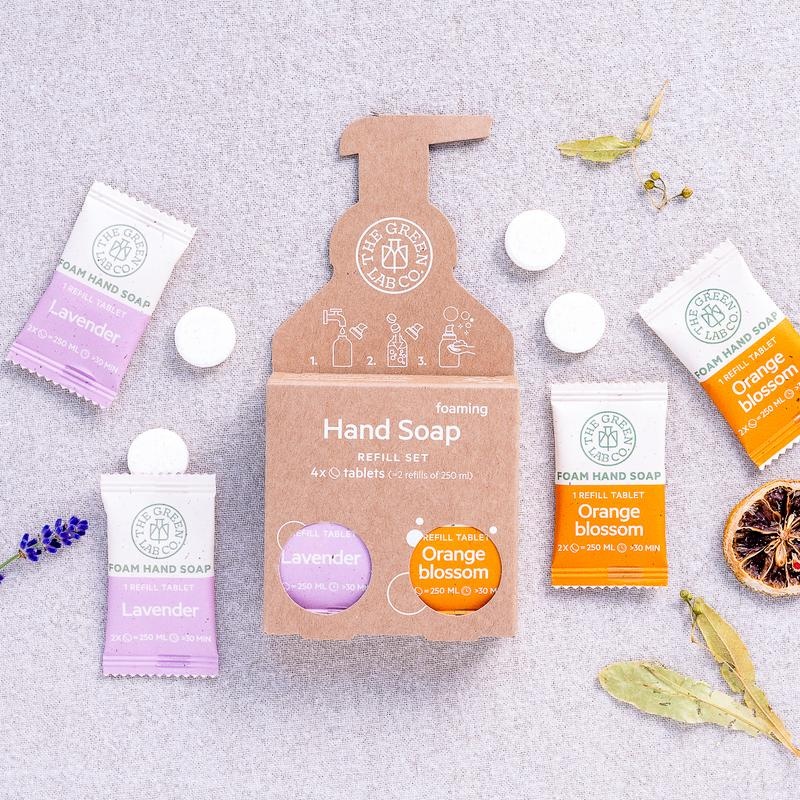 The Green Lab Co The Green Lab Co Handseifen-Nachfüllset Orangenblüte und Lavendel (4 Stück)
