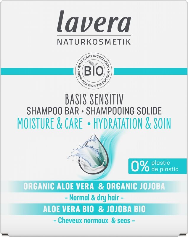 Lavera Shampoo Bar Basic Sensitive Moisture&Care D-EN-F-IT (50 Gramm)
