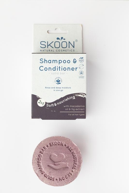 Skoon Festes Shampoo und Spülung 2 in 1 (90 Gramm)