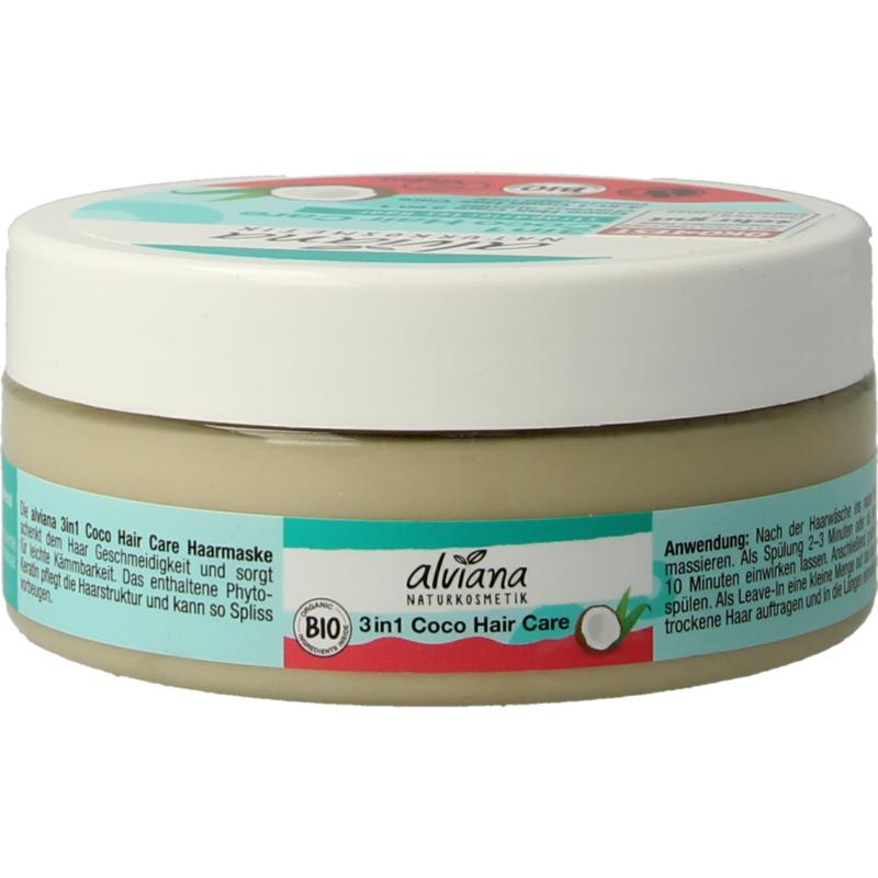Alviana Haarmaske 3-in-1 mit Kokosöl (150 Ml)