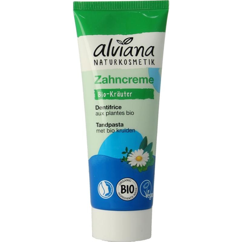 Alviana Alviana Kräuterzahnpasta ohne Fluorid (75 Milliliter)