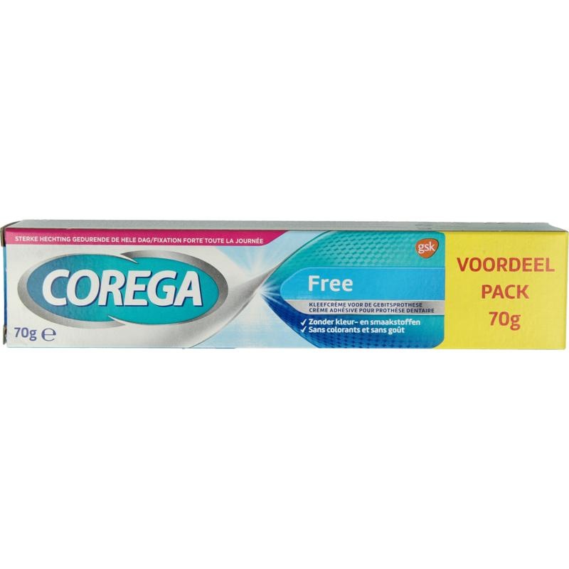 Corega Free HaftCreme für Zahnprothesen (70 Gramm)