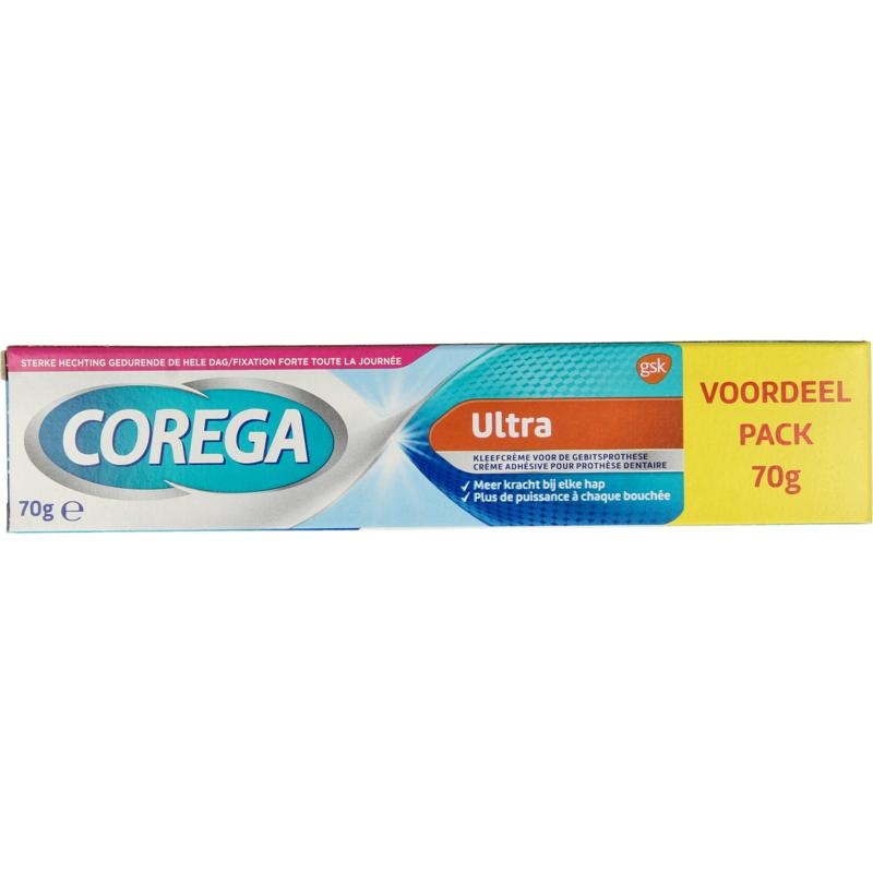 Corega Ultra HaftCreme für Zahnprothesen (70 Gramm)