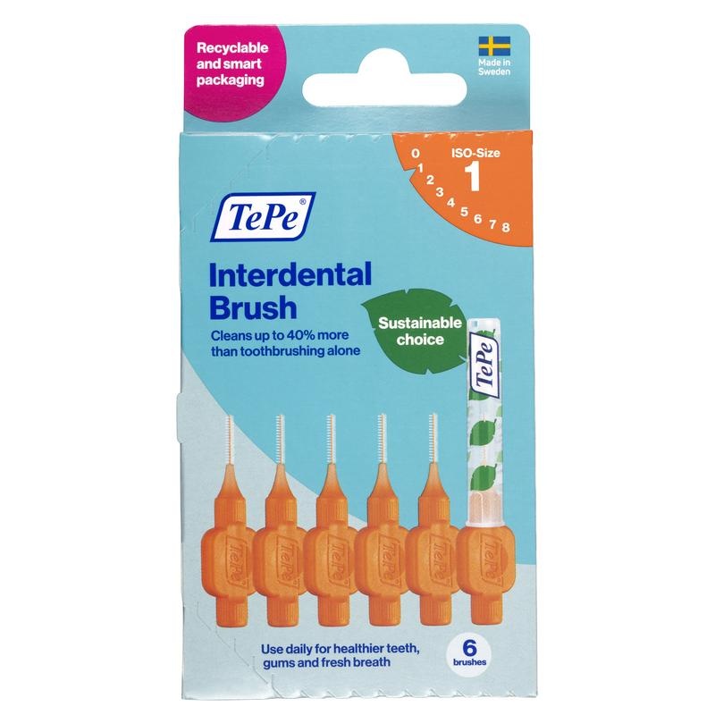 Tepe Interdentalbürsten Original Orange 0,45mm Größe 1 (6 Stück)