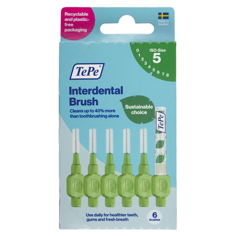Tepe Interdentalbürsten original grün 0,8mm Größe 5 (6 Stück)