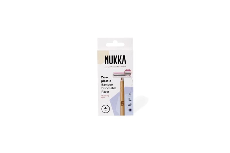 Nukka Nukka Bamboo Rasierklingen rosa 3 Klingen (4 Stück)