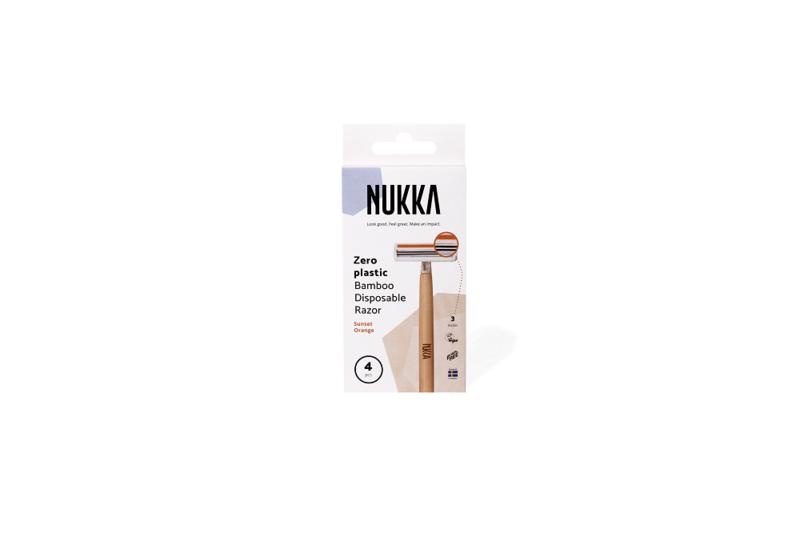 Nukka Nukka Bambusrasierer Orange 3 Klingen (4 Stück)