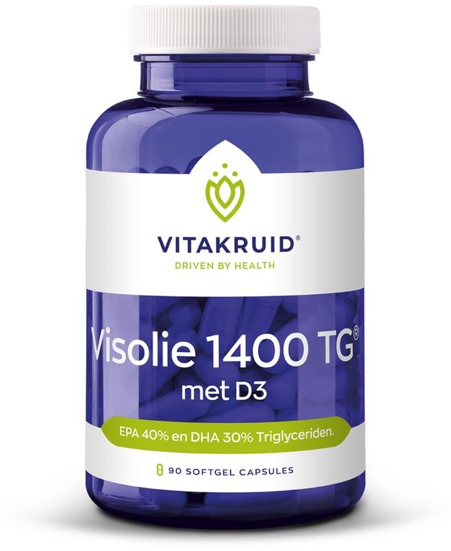 Vitakruid Vitakruid Fischöl 1400 + D3-Triglyceride EPA 40 % DHA 30 % (90 Caps)