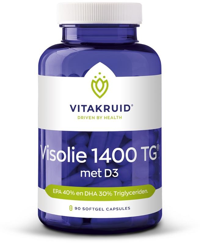 Vitakruid Vitakruid Fischöl 1400 + D3-Triglyceride EPA 40 % DHA 30 % (90 Kapseln)