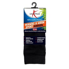 Lucovitaal Bamboo Walking-Arbeitssportsocken Größe 35-38 (1 Paar)